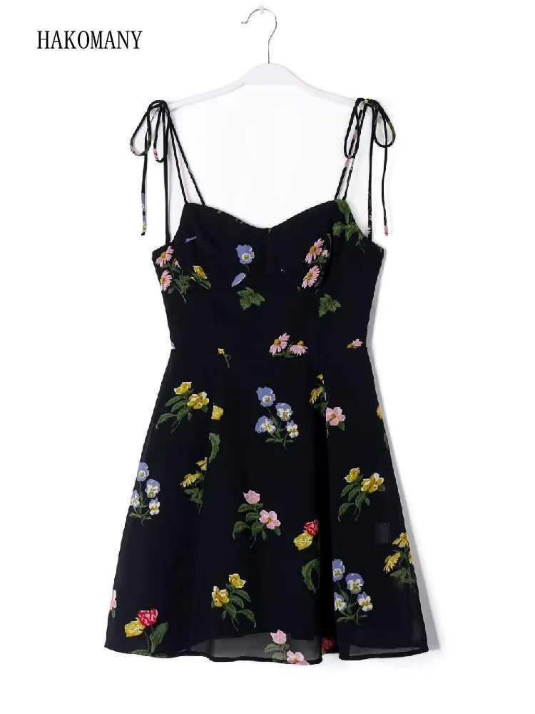 2023 Sexy Women Bow Adjust Lacing Up Sling Mini Robe Holiday Retro French Black Flower Print Spaghetti Strap Corset Style Dress
2023 Sexy Women Bow Adjust Lacing Up Sling Mini Robe Holiday Retro French Black Flower Print Spaghetti Strap Corset Style Dress