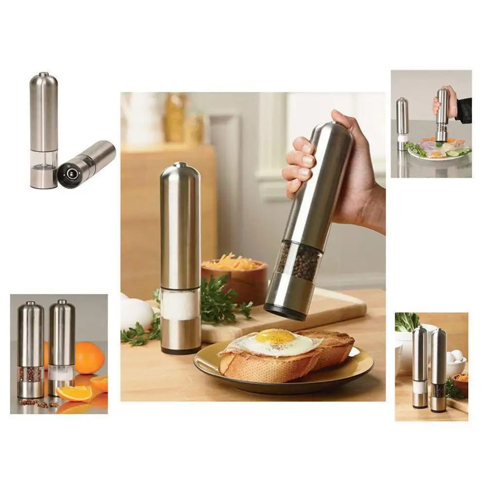 Electric Automatic Mill Pepper And Salt Grinder Steel Core Grain Tools Spice Mill Mills Kitchen Grinding Porcelain A4I9
Electric Automatic Mill Pepper And Salt Grinder Steel Core Grain Tools Spice Mill Mills Kitchen Grinding Porcelain A4I9