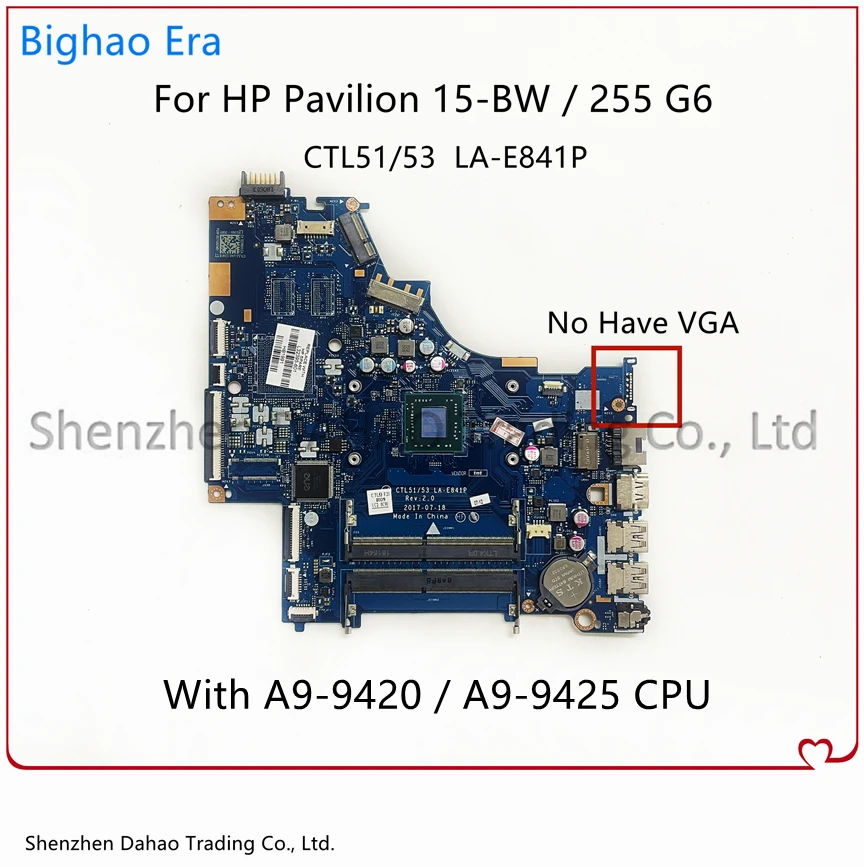 928887-601 924719-601 924719-001 для HP Pavilion 15-BW 255 G6 материнская плата для ноутбука с процессором AMD A9 стандартная материнская плата DDR4
928887-601 924719-601 924719-001 для HP Pavilion 15-BW 255 G6 материнская плата для ноутбука с процессором AMD A9 стандартная материнская плата DDR4