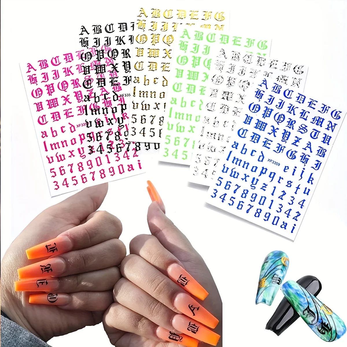 1 Sheets Old English Nail Sticker Holographic Letter Nail Stickers Nail Letter Stickers DIY Nail Decoration (Classic Colors)
1 Sheets Old English Nail Sticker Holographic Letter Nail Stickers Nail Letter Stickers DIY Nail Decoration (Classic Colors)