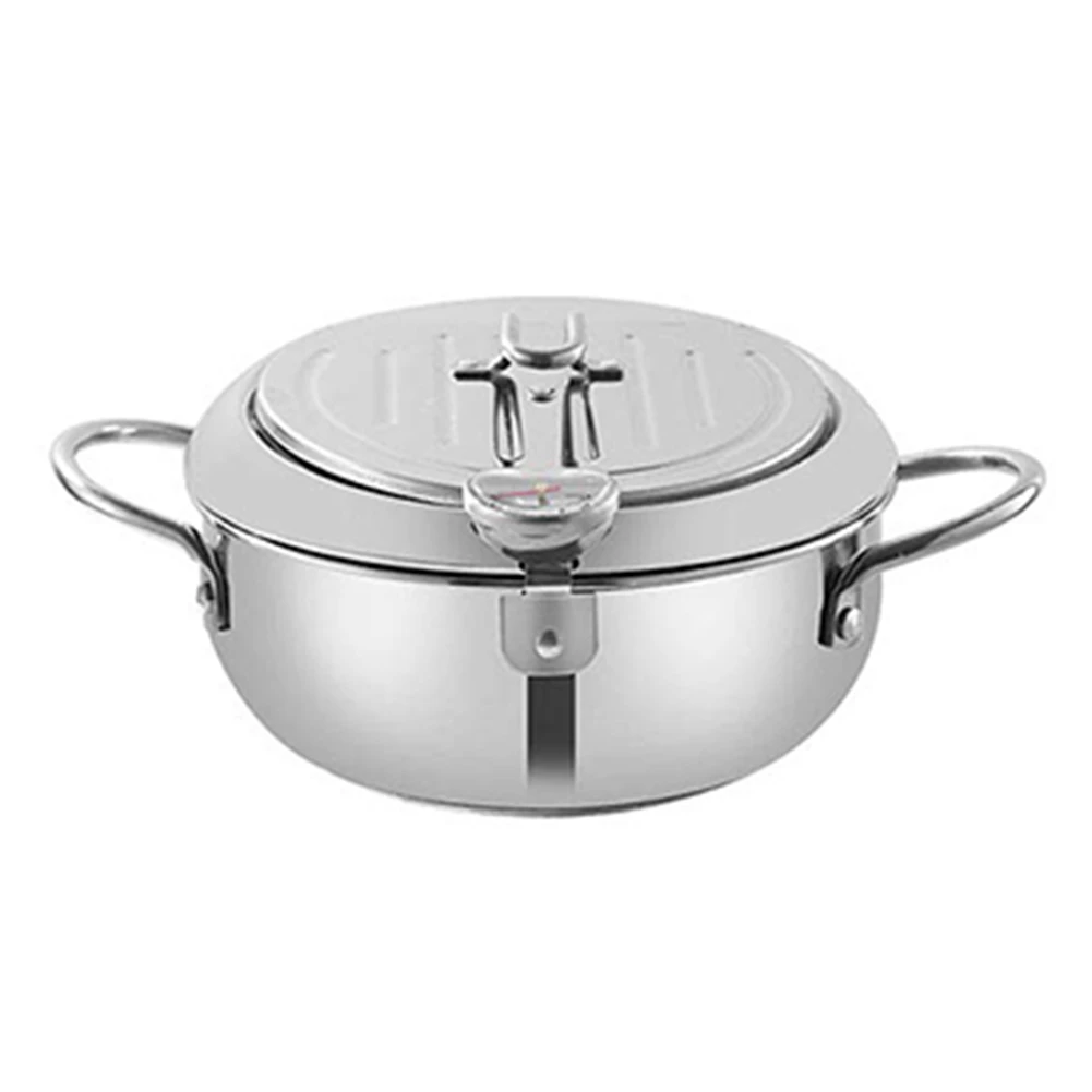 Tempura Deep Fryer, Stainless Steel Deep Frying Pan, Temperature Control Chicken Pot Kitchen Cooking Tool
Tempura Deep Fryer, Stainless Steel Deep Frying Pan, Temperature Control Chicken Pot Kitchen Cooking Tool