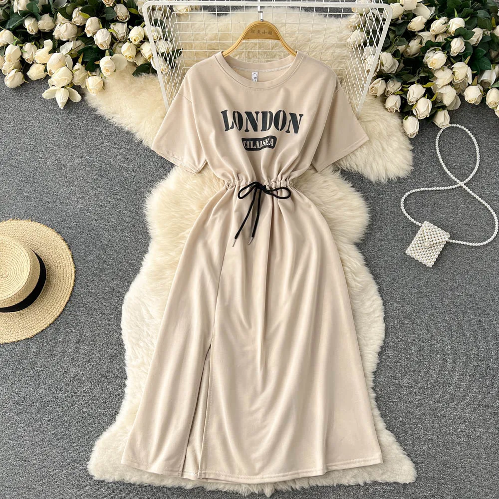 2022 summer new temperament fashion waist slim dress fairy light mature style French split bellflower skirt
2022 summer new temperament fashion waist slim dress fairy light mature style French split bellflower skirt