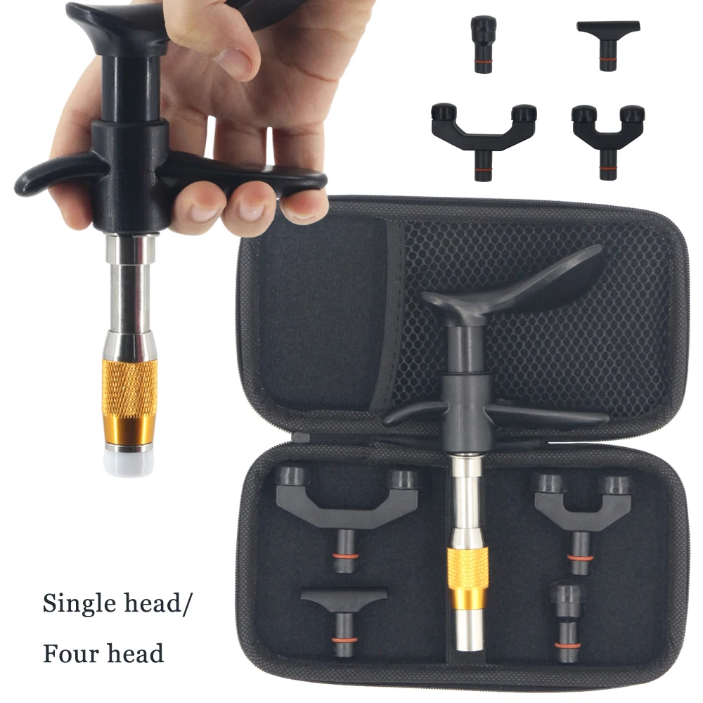 

4 Heads Chiropractic Adjusting Tools Manual Spine Correction Gun Cervical Therapy Massager Pain Relief Body Relax Health Care