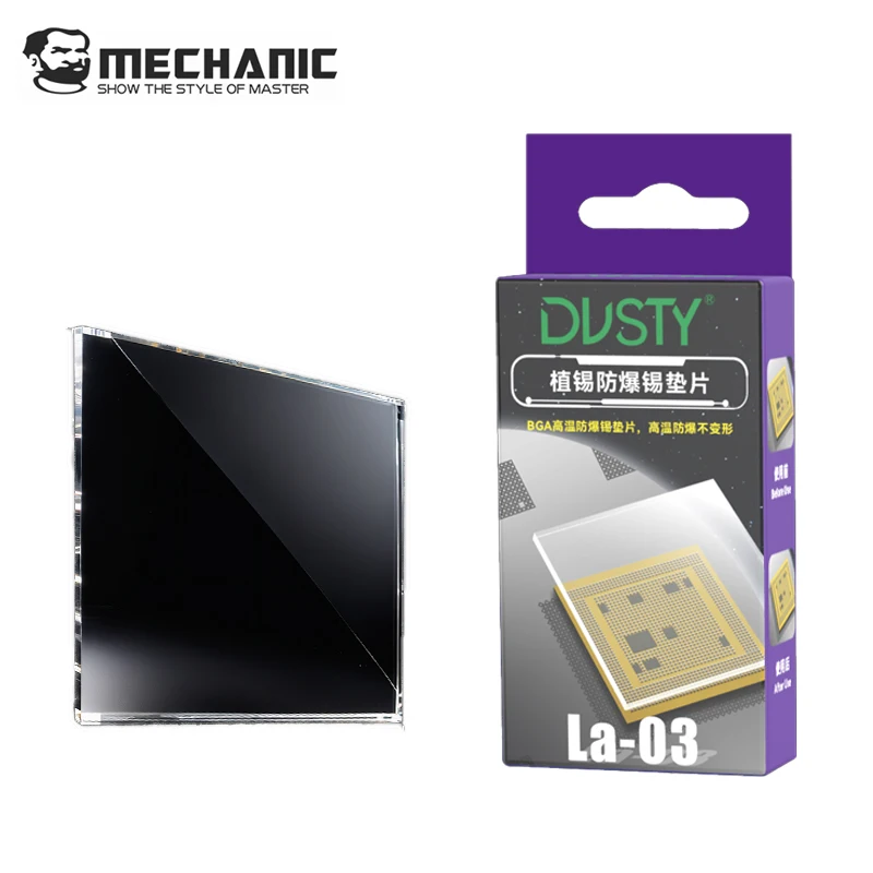 MECHANIC La-03 Anti Blowout Reballing Pad 20x20 мм, белое стекло, BGA, шарик для пайки, реболлинговая площадка для ремонта процессора, чипа телефона
MECHANIC La-03 Anti Blowout Reballing Pad 20x20 мм, белое стекло, BGA, шарик для пайки, реболлинговая площадка для ремонта процессора, чипа телефона