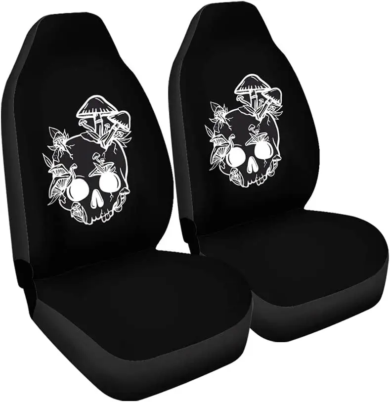 CHICKYSHIRT Black and White Skull and Mushroom Front Car Seat Covers, Auto Seat Covers Set of 2, Universal Fit Most Vehicle, Car
CHICKYSHIRT Black and White Skull and Mushroom Front Car Seat Covers, Auto Seat Covers Set of 2, Universal Fit Most Vehicle, Car