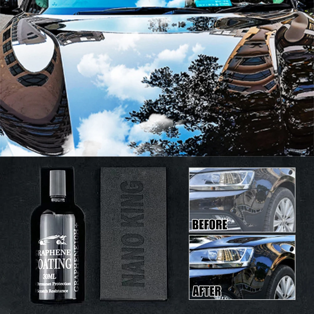 30ml Car Graphene Nano Coating Agent Hydrophobic Car Polishing AntiScratch Wax Coating Cleaning Agent 10H Hardness Car Detailing
30ml Car Graphene Nano Coating Agent Hydrophobic Car Polishing AntiScratch Wax Coating Cleaning Agent 10H Hardness Car Detailing