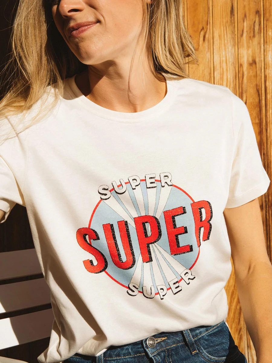 Letter Print T-shirt Women Summer Elegant Short Sleeve Round Neck Cotton T-shirts Vintage Chic Female Casual Tees Tshirt Fashion
Letter Print T-shirt Women Summer Elegant Short Sleeve Round Neck Cotton T-shirts Vintage Chic Female Casual Tees Tshirt Fashion