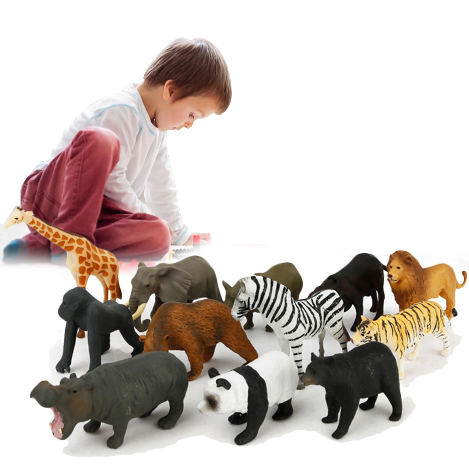 12Pcs Animals Figurine Toy Realistic Wild Animals Model Safe Durable PP Puzzle Learning Toys Perfect For Education Home
12Pcs Animals Figurine Toy Realistic Wild Animals Model Safe Durable PP Puzzle Learning Toys Perfect For Education Home