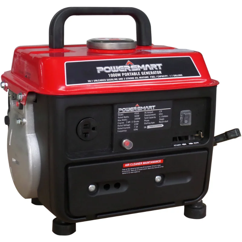 Power Smart PS50 1000-Watt 2 Stroke Manual Start Portable Generator
Power Smart PS50 1000-Watt 2 Stroke Manual Start Portable Generator