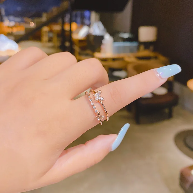Real Gold Electroplated Color-preserving Micro-set Women's Opening Ring Butterfly Opening Ring Net Red Ring Cold Wind
Real Gold Electroplated Color-preserving Micro-set Women's Opening Ring Butterfly Opening Ring Net Red Ring Cold Wind