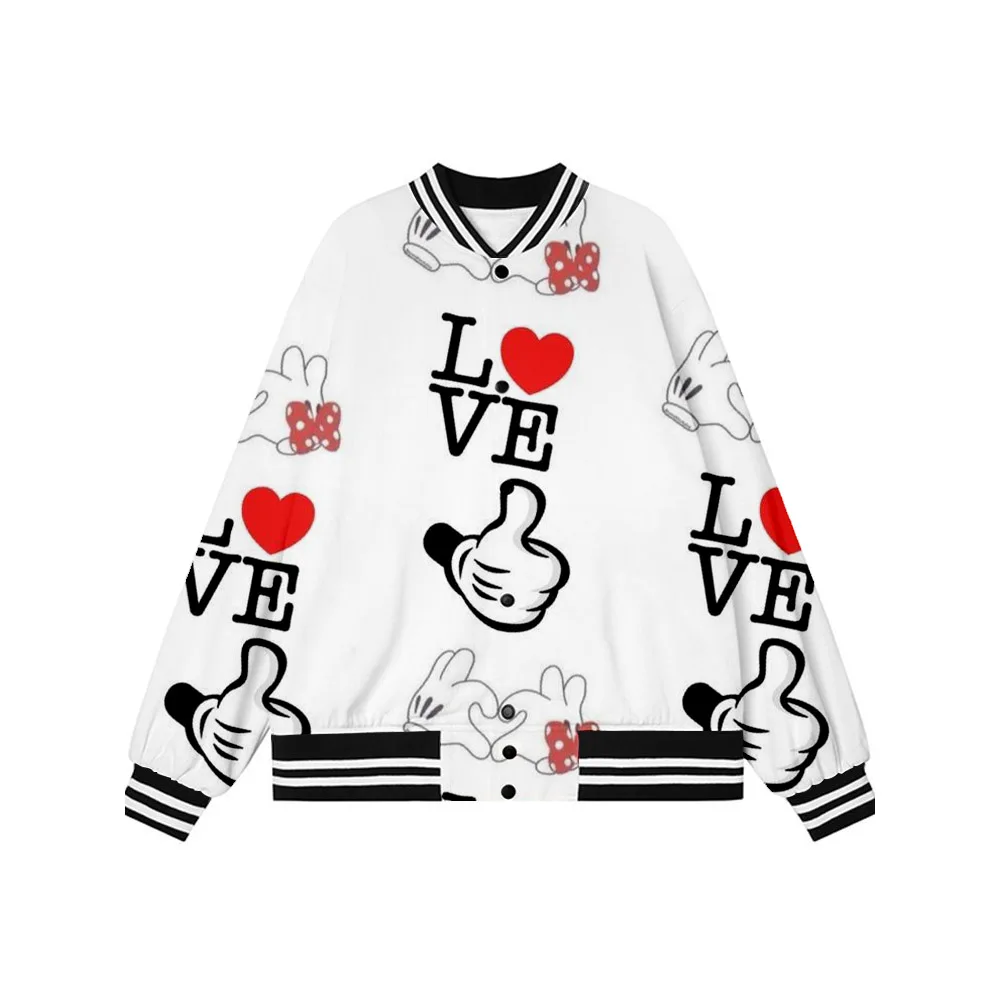 2022 Fashion Spring Unisex Disney Mickey and Minnie Print Jacket 3D Baseball Uniform Teen Harajuku Style Trend Jacket
2022 Fashion Spring Unisex Disney Mickey and Minnie Print Jacket 3D Baseball Uniform Teen Harajuku Style Trend Jacket