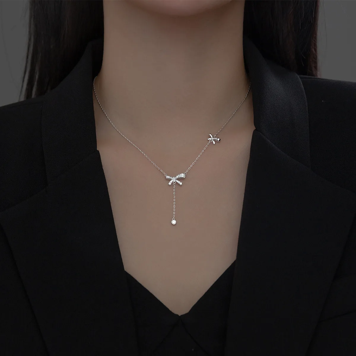 

Ожерелья из серебра 925 пробы с подвесками в виде звезд, ожерелья с жемчугом, модный стиль