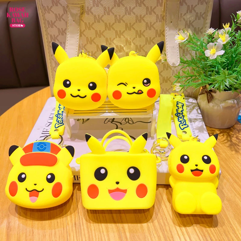 Pikachu Bag Cartoon Silicone Waterproof Kawaii Cute Keychain Pendant Wallet High-capacity Mini Pikachu Coin Purse for Child Gift
Pikachu Bag Cartoon Silicone Waterproof Kawaii Cute Keychain Pendant Wallet High-capacity Mini Pikachu Coin Purse for Child Gift