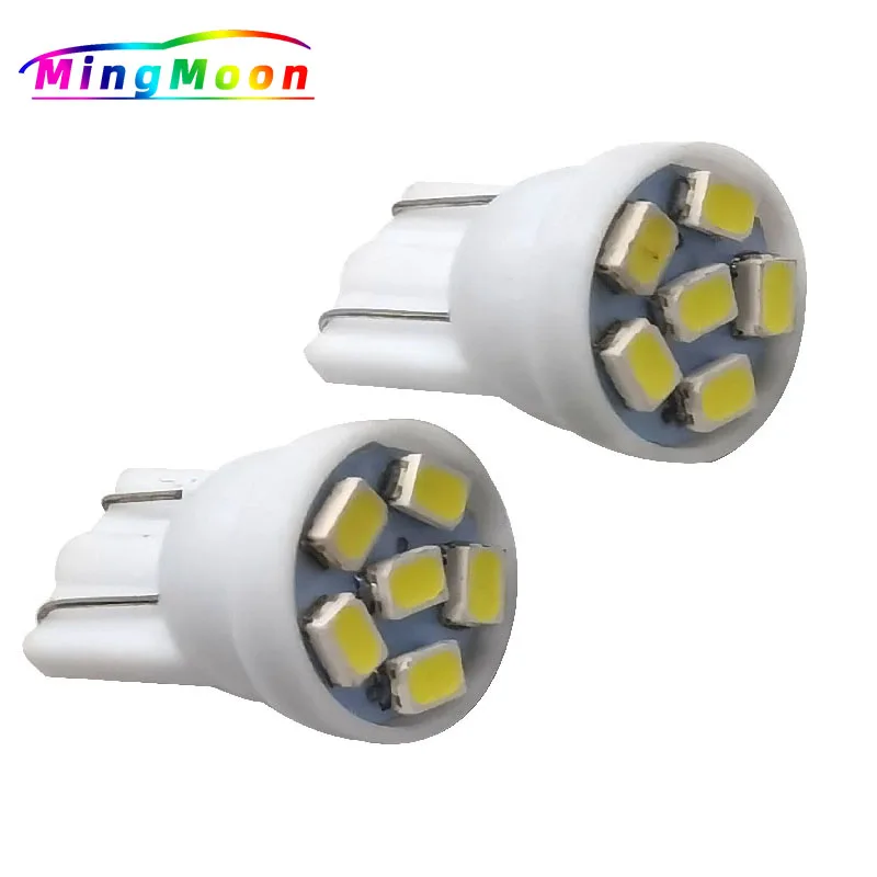 

200PCS AC DC 12V T10 Non Polar 6 SMD 1206 3020 194 168 LED Bulbs Wedge pinball machine White Blue Green