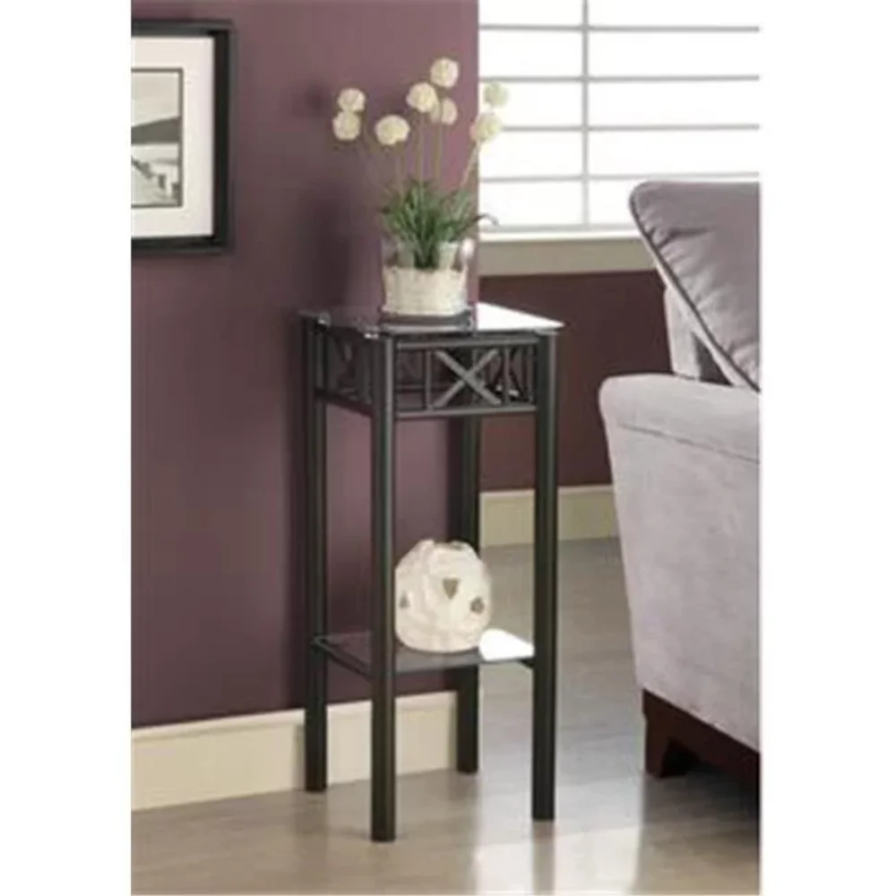 BOUSSAC Accent Table, Side, End, Plant Stand, Square, Living Room, Bedroom, Metal, Tempered Glass, Black, Transitional
BOUSSAC Accent Table, Side, End, Plant Stand, Square, Living Room, Bedroom, Metal, Tempered Glass, Black, Transitional
