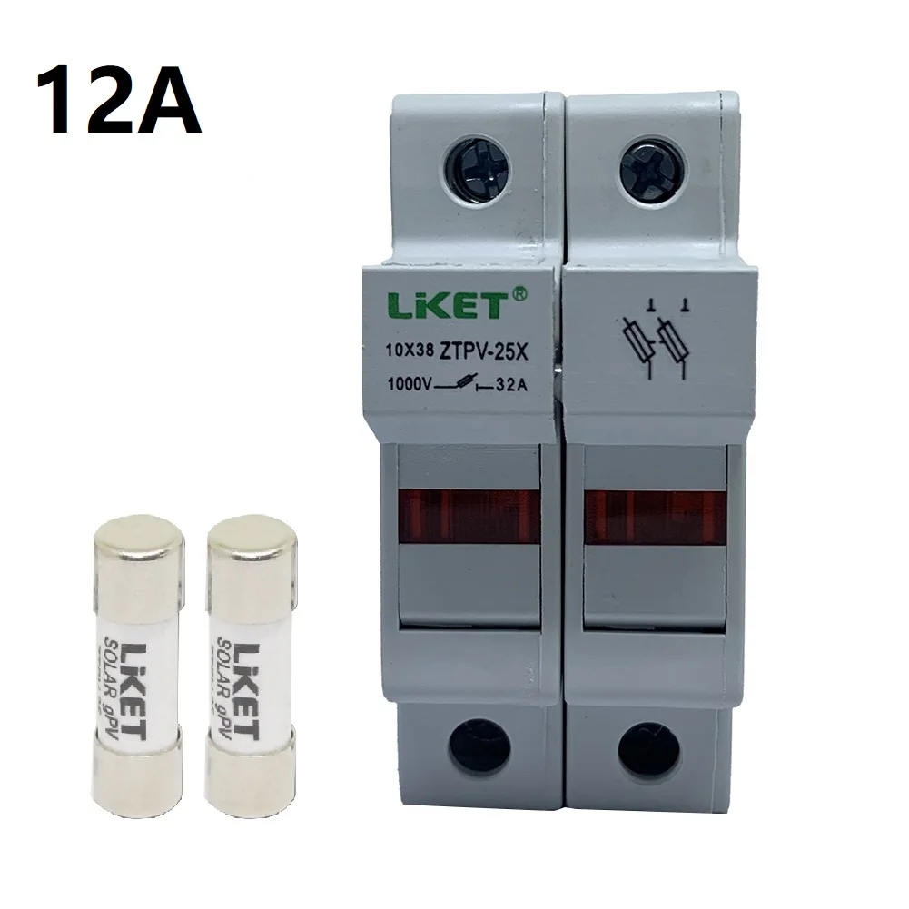 2P Solar PV Fuse 1000V DC Fuse 10x38mm PV With LED Fuse Holder Solar System Fuse Holder 32A IEC 60269.6 Electrical Equipment
2P Solar PV Fuse 1000V DC Fuse 10x38mm PV With LED Fuse Holder Solar System Fuse Holder 32A IEC 60269.6 Electrical Equipment