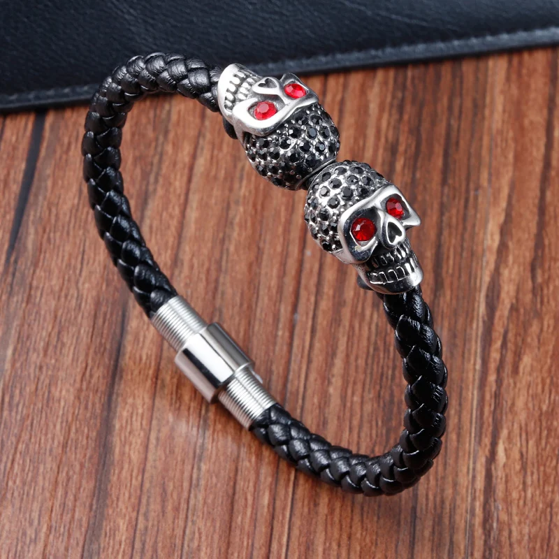 Fashion Men Bracelet Stainless Steel Handmade Rope Bangles black Vintage Leather Dragon Claw Punk Jewelry Gift Accessories
Fashion Men Bracelet Stainless Steel Handmade Rope Bangles black Vintage Leather Dragon Claw Punk Jewelry Gift Accessories
