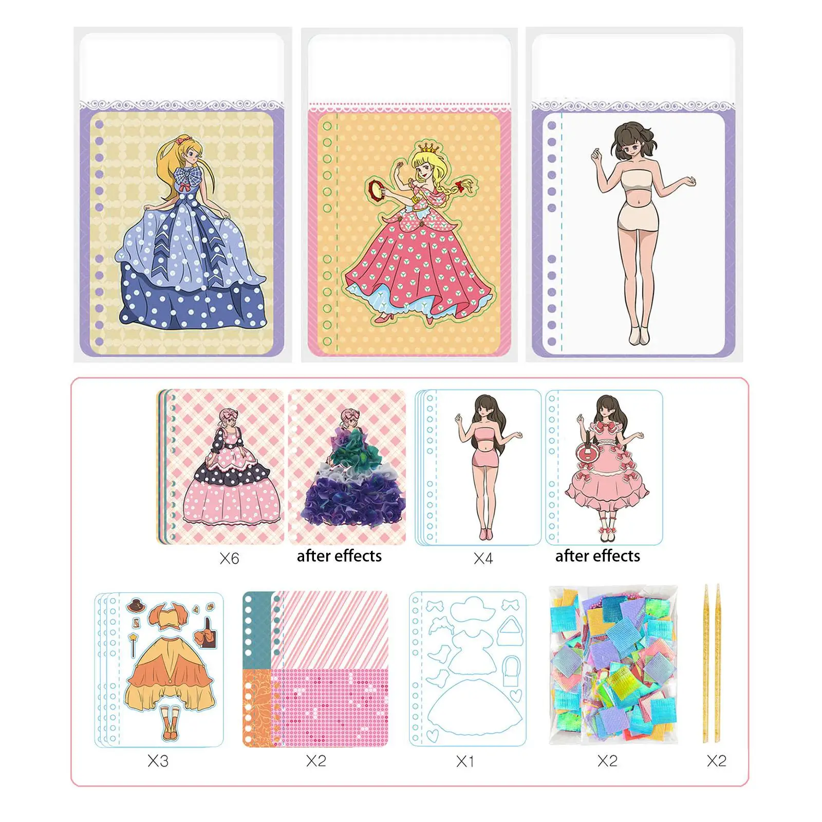 Princess Change Costume Stickers DIY Sticker Activity Book Dress up Doll Stickers for Birthday Gift Kids Children Age 3+
Princess Change Costume Stickers DIY Sticker Activity Book Dress up Doll Stickers for Birthday Gift Kids Children Age 3+