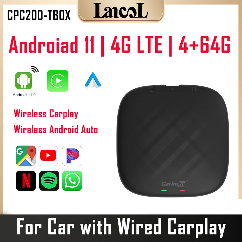 CarlinKit TBOX Wireless CarPlay AI Box Android 12 Wireless Android Auto Adapter SIM 4G LTE GPS 4+64G For Carplay Car Radio
CarlinKit TBOX Wireless CarPlay AI Box Android 12 Wireless Android Auto Adapter SIM 4G LTE GPS 4+64G For Carplay Car Radio