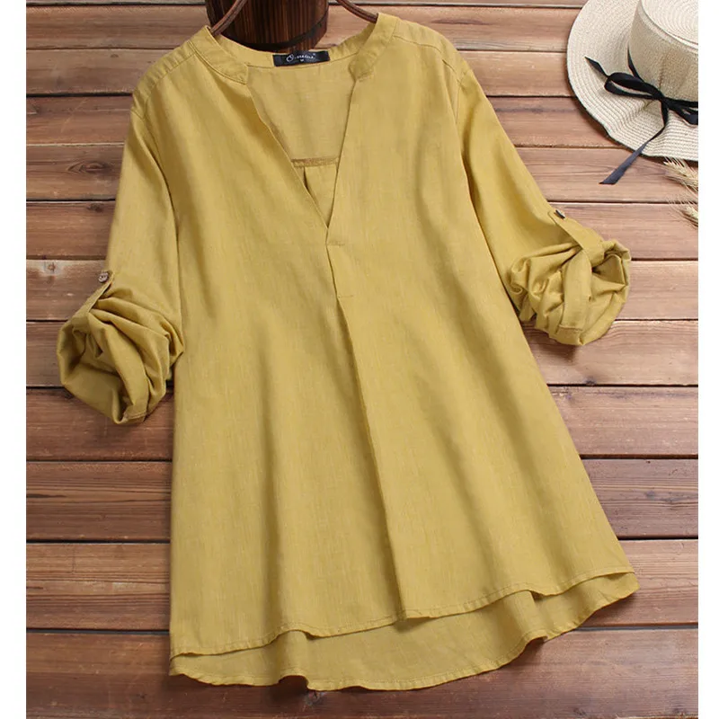 2022 New Plus Size Women's Long Sleeve V Neck Loose Shirt Top Camisas Mujer Button Up Shirt
2022 New Plus Size Women's Long Sleeve V Neck Loose Shirt Top Camisas Mujer Button Up Shirt