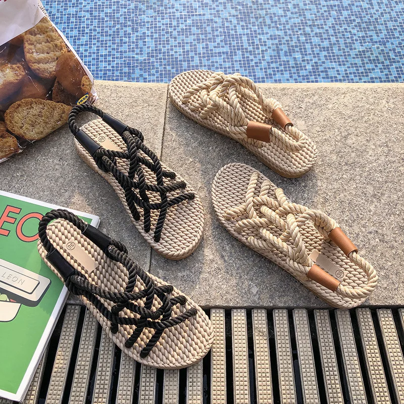 2023 Sandals for Women Summer Shoes Creativity Fashion Casual Style Simple Open Toe Cross Bandage Flat Women Bottom Sandals
2023 Sandals for Women Summer Shoes Creativity Fashion Casual Style Simple Open Toe Cross Bandage Flat Women Bottom Sandals