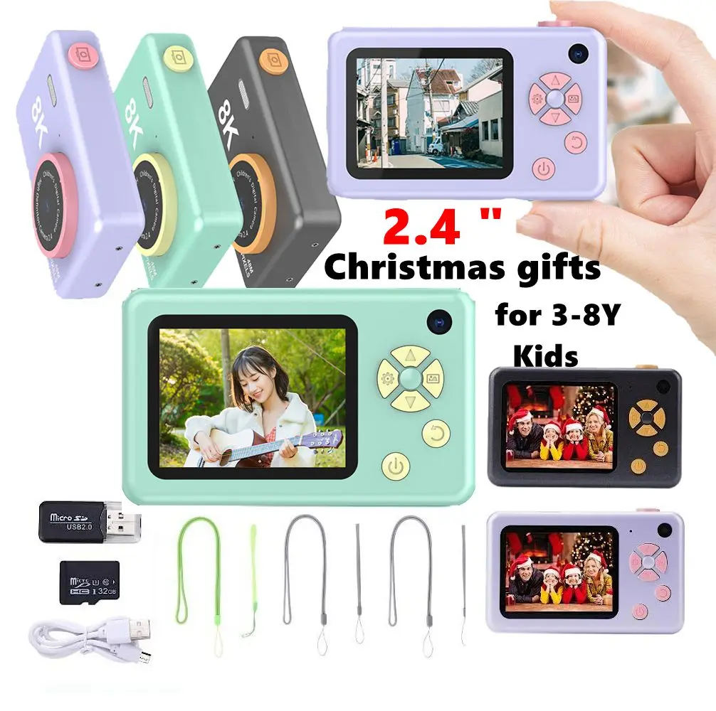 80MP Dual Photo Camera Birthday Gift 2.4 Inch HD Screen Kids Video Camera USB Charging Digital SLR Camera Cartoon with 32GB Card
80MP Dual Photo Camera Birthday Gift 2.4 Inch HD Screen Kids Video Camera USB Charging Digital SLR Camera Cartoon with 32GB Card