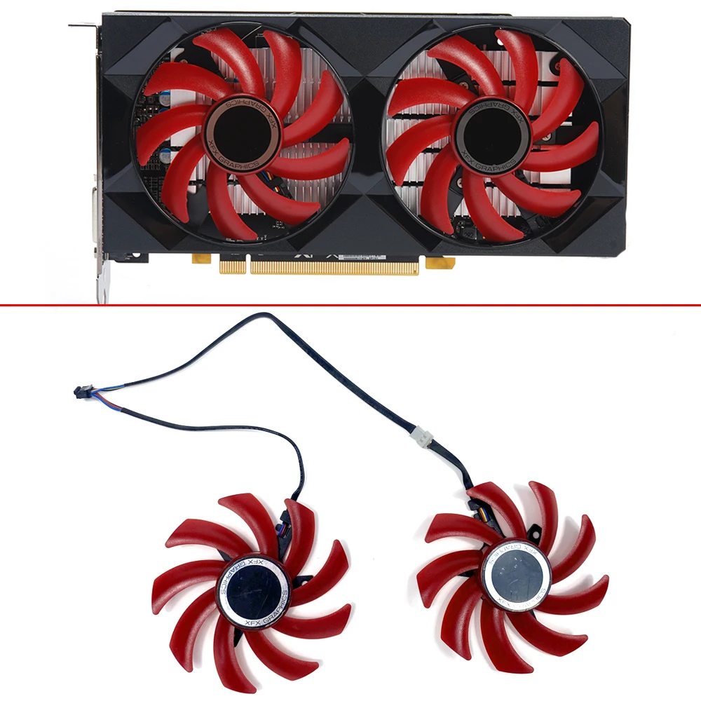 Кулер для графической карты XFX RX 550 560 Radeon AMD RX550 RX560 85 мм 4 контакта | Компьютеры и