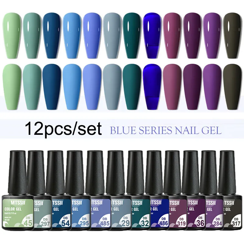 Mtssii 12PCS/SET Gel Nail Polish 6ml Bright Blue Popular Series Color UV Nail Gel Manicure Matte Gel With Base Top Coat
Mtssii 12PCS/SET Gel Nail Polish 6ml Bright Blue Popular Series Color UV Nail Gel Manicure Matte Gel With Base Top Coat