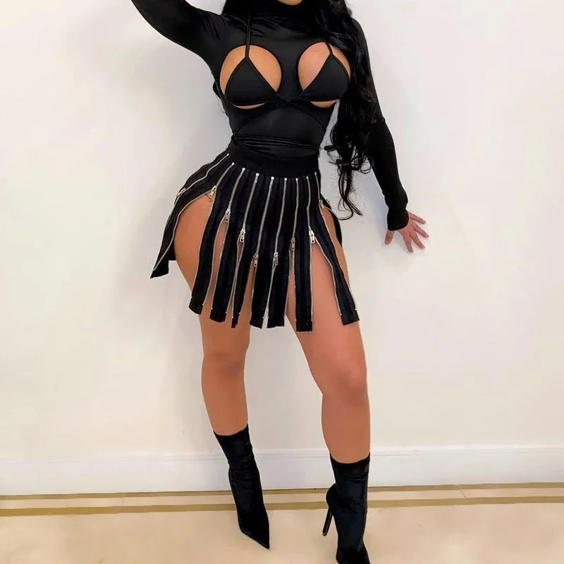 2021 Summer Sexy High Waist Zipper Skirts Party Nightclub Wear Fashion Women Skirts Punk Black Green White Gothic Mini Skirts
2021 Summer Sexy High Waist Zipper Skirts Party Nightclub Wear Fashion Women Skirts Punk Black Green White Gothic Mini Skirts