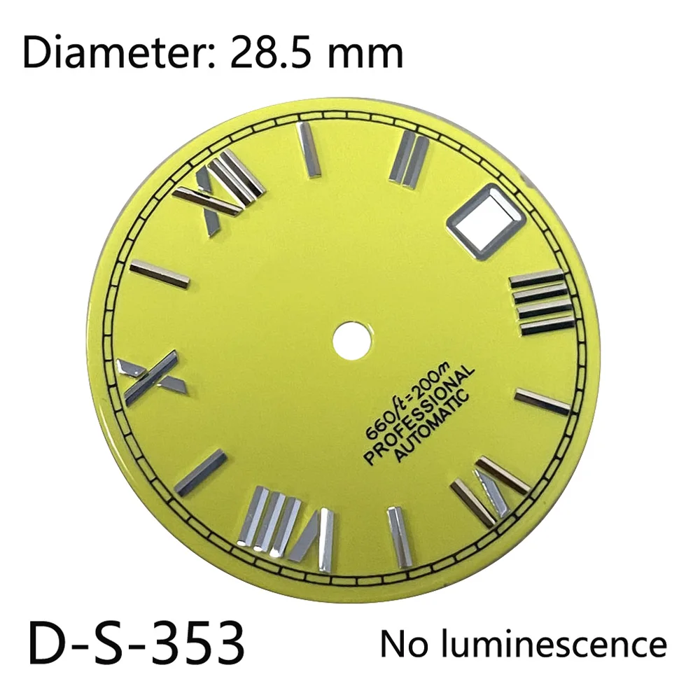 

28.5mm dial enamel Roman numerals modified watch dial suitable for NH35/36/4R/7S movement watch accessories