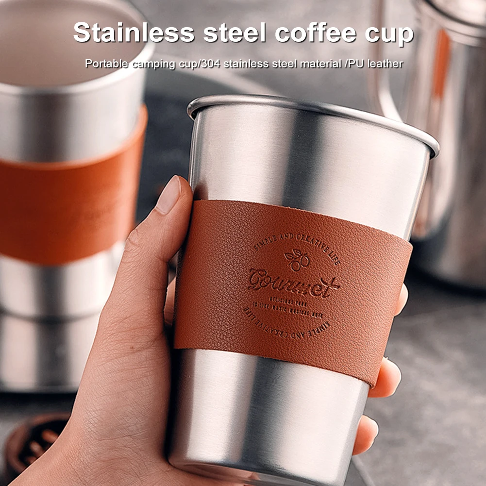 350/500ML Portable Stainless Steel Coffee Cup Outdoor Travel Coffee Tea Milk Mugs For Home Office Hiking Camping Water Cup
350/500ML Portable Stainless Steel Coffee Cup Outdoor Travel Coffee Tea Milk Mugs For Home Office Hiking Camping Water Cup