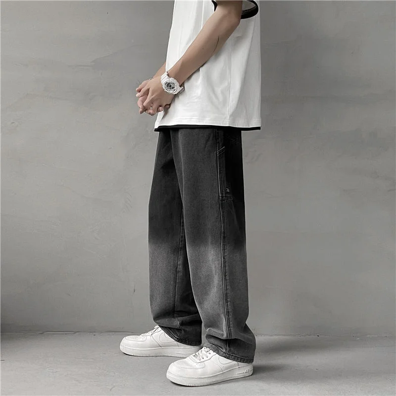 Wide-leg Men's Fashion Retro Gradient Baggy Jeans Men Streetwear Loose Hip-hop Straight-leg Denim Trousers Mens M-2XL
Wide-leg Men's Fashion Retro Gradient Baggy Jeans Men Streetwear Loose Hip-hop Straight-leg Denim Trousers Mens M-2XL