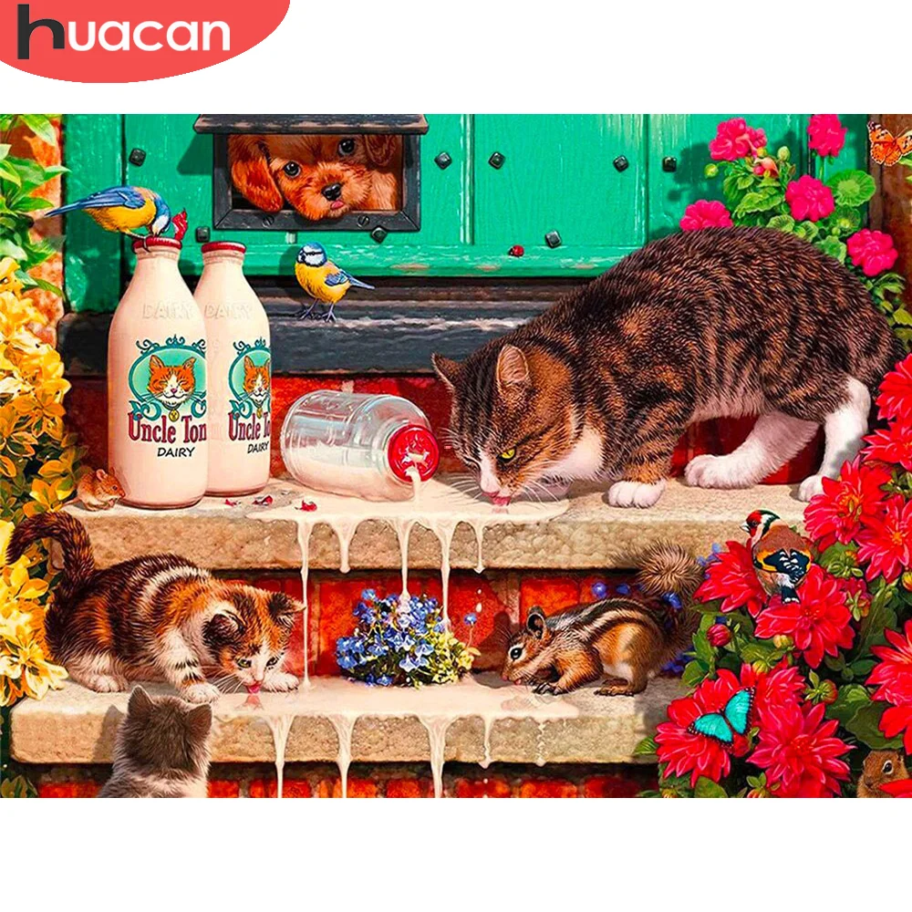 HUACAN 5D DIY Diamond Painting Animal Cat Mosaic Dog Milk Full Square Embroidery Rhinestone Picture Home Decor Gift
HUACAN 5D DIY Diamond Painting Animal Cat Mosaic Dog Milk Full Square Embroidery Rhinestone Picture Home Decor Gift