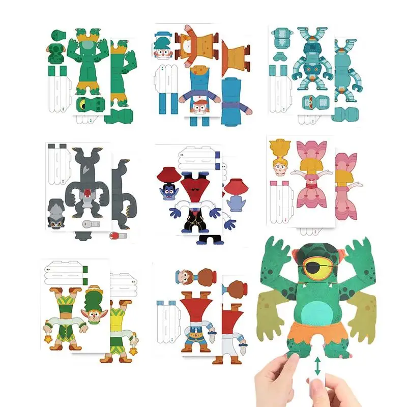 Folding Paper Kit With 8 Different Characters Kids Craft Supplies Color Paper For Kids Craft Art Projects Kit 3D Colorful
Folding Paper Kit With 8 Different Characters Kids Craft Supplies Color Paper For Kids Craft Art Projects Kit 3D Colorful