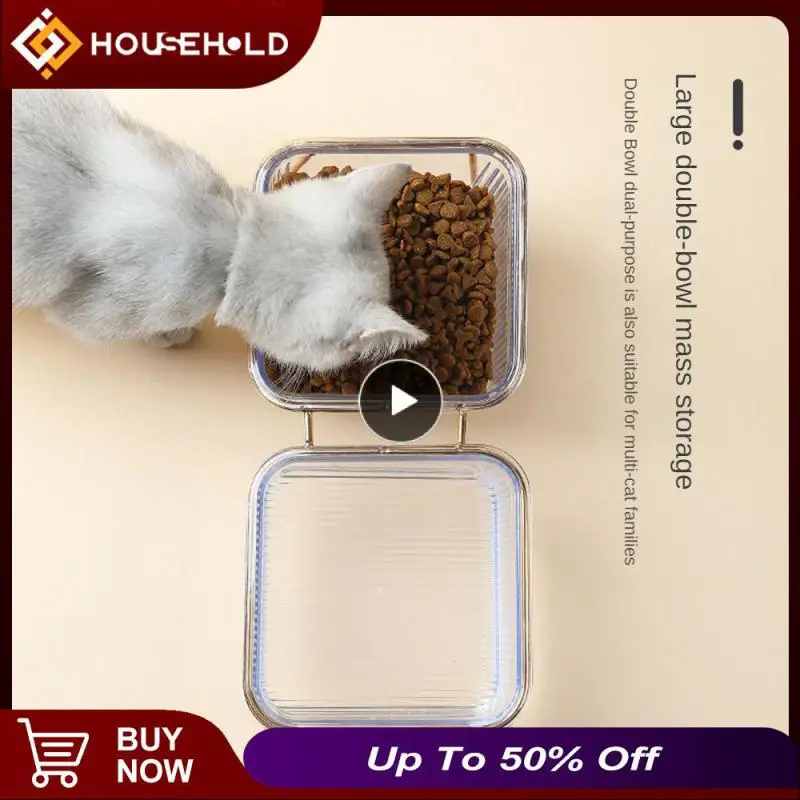Pet Supplies Cat Bowl Transparent Easy To Clean Food Container Single/double Bowl Oblique Mouth Drinking Cat Grain Bowl Pet Bowl
Pet Supplies Cat Bowl Transparent Easy To Clean Food Container Single/double Bowl Oblique Mouth Drinking Cat Grain Bowl Pet Bowl