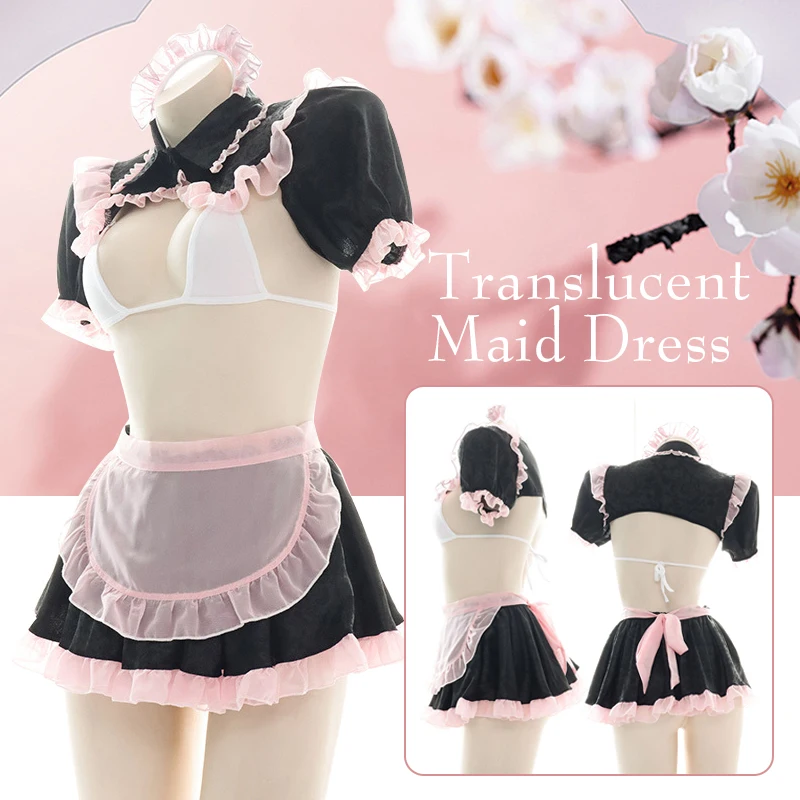 Woman Sexy Outfits Mini Bra Lingerie Anime Cosplay Maid Nightdress Black And Pink Apron Maid Miniskirt Roleplay Costumes
Woman Sexy Outfits Mini Bra Lingerie Anime Cosplay Maid Nightdress Black And Pink Apron Maid Miniskirt Roleplay Costumes