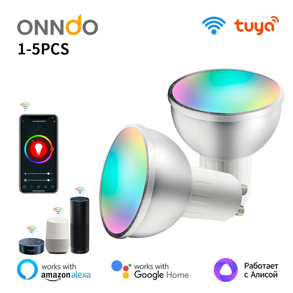 Умная лампа ONNDO Tuya с Wi-Fi, 5 Вт, RGB + WW + CW 
Умная лампа ONNDO Tuya с Wi-Fi, 5 Вт, RGB + WW + CW