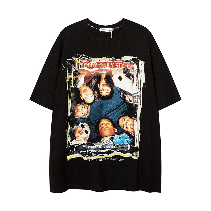 Cotton Cozy Short Sleeve Tee Hip Hop Crowd Print Tshirt Harajuku Fashion Casual Oversized T-shirt Men Retro Streetwear T Shirt
Cotton Cozy Short Sleeve Tee Hip Hop Crowd Print Tshirt Harajuku Fashion Casual Oversized T-shirt Men Retro Streetwear T Shirt