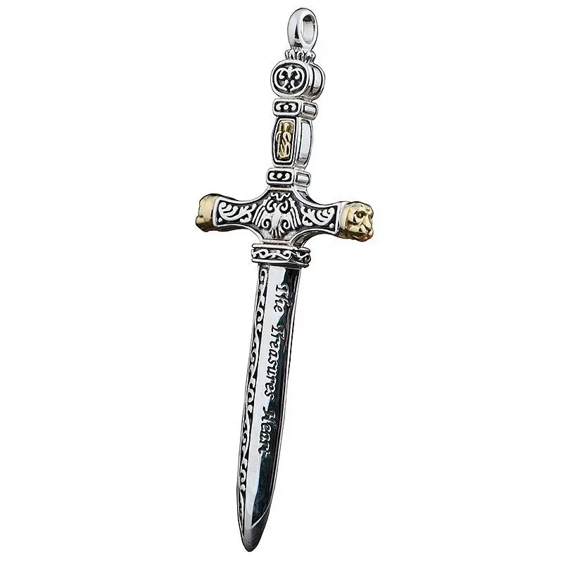 Real Silver Classical Vintage Cross Sword Pendants S925 Sterling Silver Carving Sword Necklace Pendant Jewerly
Real Silver Classical Vintage Cross Sword Pendants S925 Sterling Silver Carving Sword Necklace Pendant Jewerly