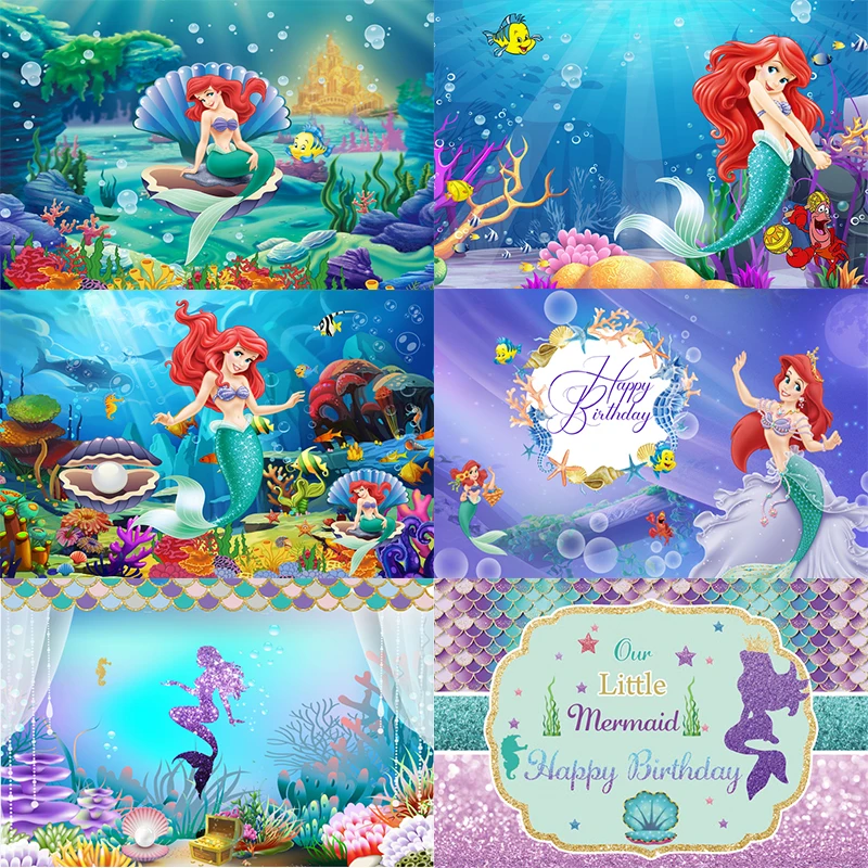 Little Mermaid Backdrop Princess Girls Happy Birthday Party Under the Sea Photography Background Kids Photographic Banner
Little Mermaid Backdrop Princess Girls Happy Birthday Party Under the Sea Photography Background Kids Photographic Banner