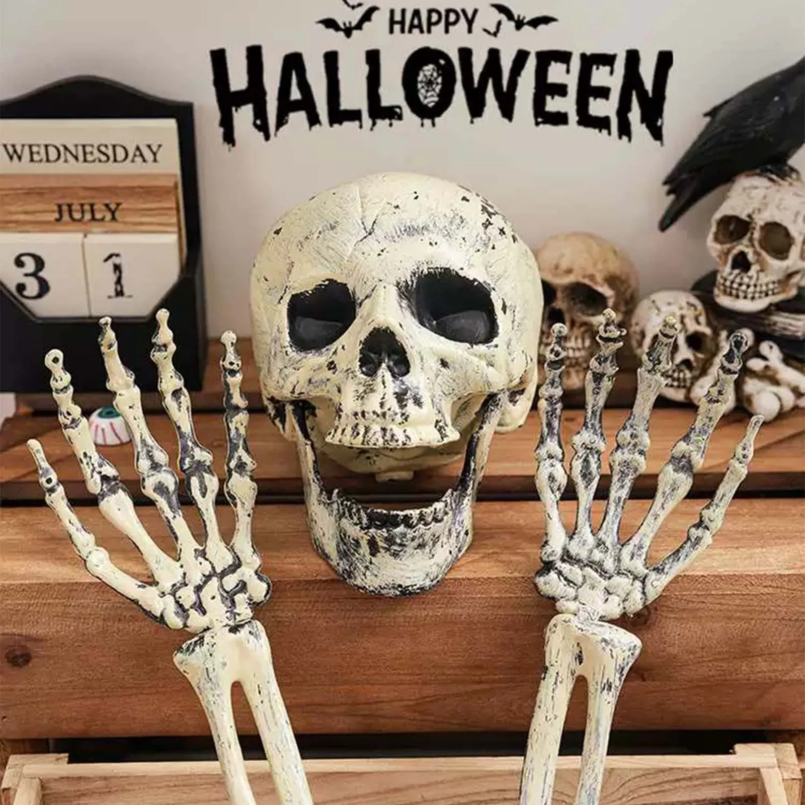 

Graduation Party Decorations 2022 Halloween Decoration Imitation Human Hands And Arms Insertion House Secret Room Bar Skeleton