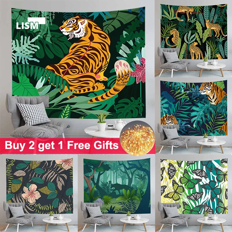 Mysterious Forest Tapestry Wall Hanging Jungle Animal Plants Illustration Tapestries Living Room Bedroom Home Dorm Decor Wall
Mysterious Forest Tapestry Wall Hanging Jungle Animal Plants Illustration Tapestries Living Room Bedroom Home Dorm Decor Wall