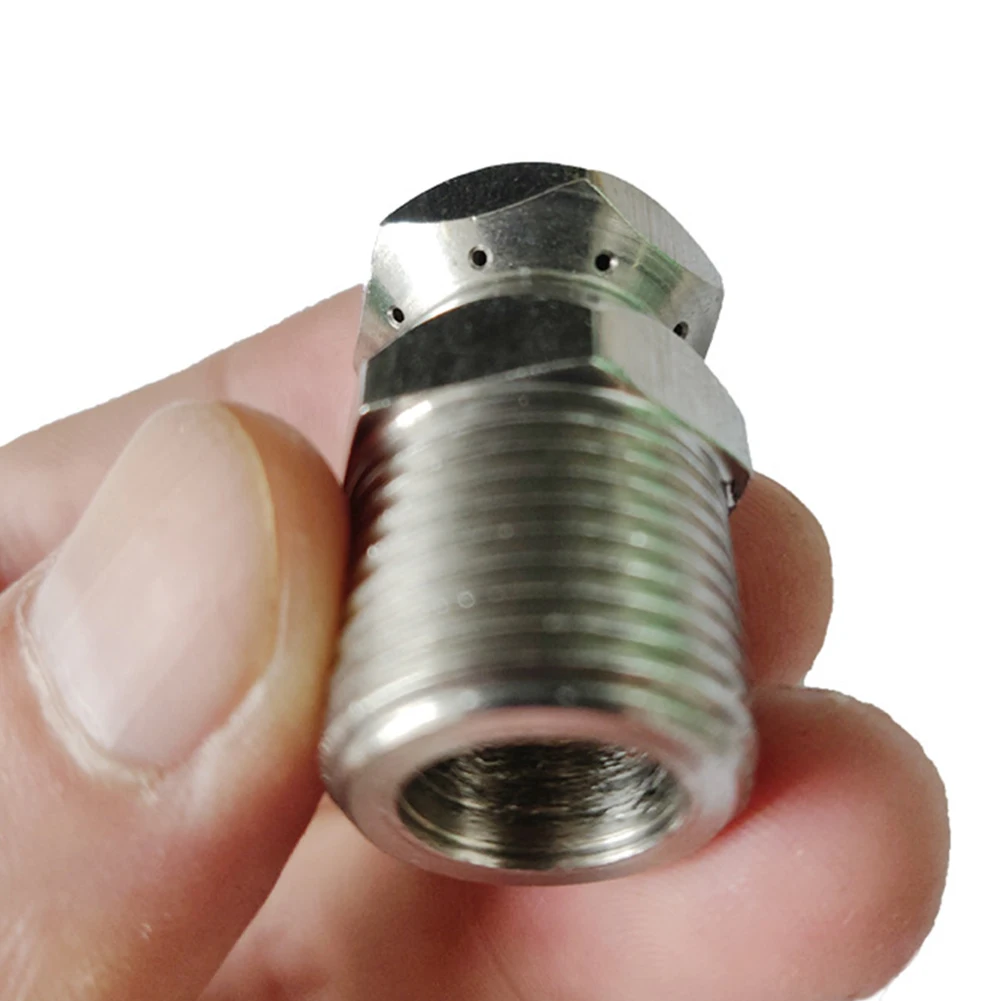 Pressure Washer Drain / Sewer Cleaning Jetter Nozzle 9 Jet 3/8\" Male 4.5 Rotary Cleaning Nozzle Stainless Steel 303
Pressure Washer Drain / Sewer Cleaning Jetter Nozzle 9 Jet 3/8\" Male 4.5 Rotary Cleaning Nozzle Stainless Steel 303