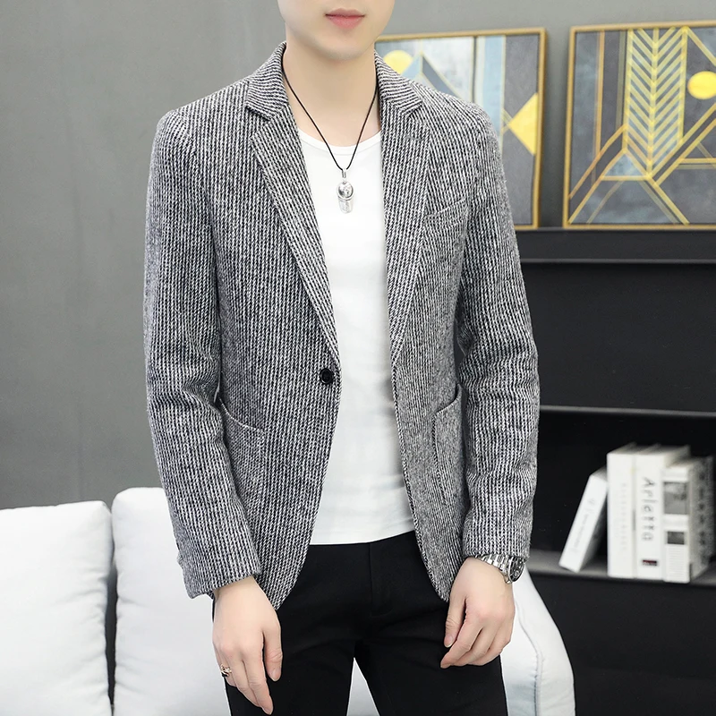 2022 Fall Winter Clothing Plaid Business Casual Blazer High Quality Men Fashion Slim Fit Formal Single-breasted Suit Jacket 
2022 Fall Winter Clothing Plaid Business Casual Blazer High Quality Men Fashion Slim Fit Formal Single-breasted Suit Jacket