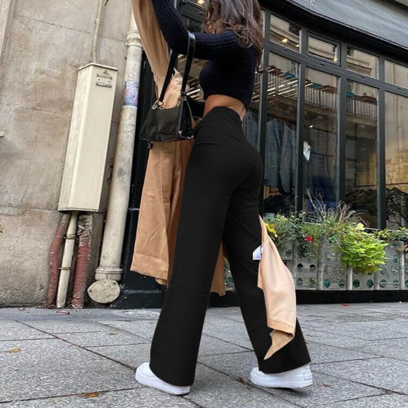 Casual Loose High Waist Flared Pants Women Long Pants Streetwear Khaki Wide Leg Women Pants Pantalon Cargo Femme
Casual Loose High Waist Flared Pants Women Long Pants Streetwear Khaki Wide Leg Women Pants Pantalon Cargo Femme