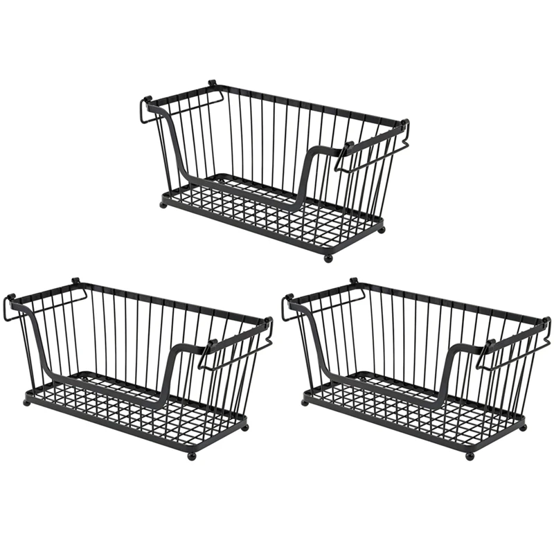 Set Of 3 Storage Stacking Wire Basket Stackable Shelves Vegetable Food Kitchen Storage Rack Stand
Set Of 3 Storage Stacking Wire Basket Stackable Shelves Vegetable Food Kitchen Storage Rack Stand