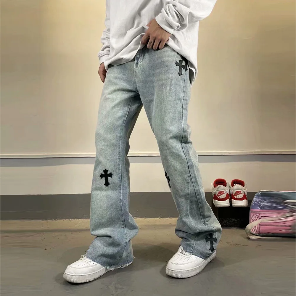 2022 Men Casual Joggers Jeans Harem Pants Trousers Blue Denim Pants Hip Hop Streetwear Harajuku Vintage Cross Denim Pants Cotton
2022 Men Casual Joggers Jeans Harem Pants Trousers Blue Denim Pants Hip Hop Streetwear Harajuku Vintage Cross Denim Pants Cotton