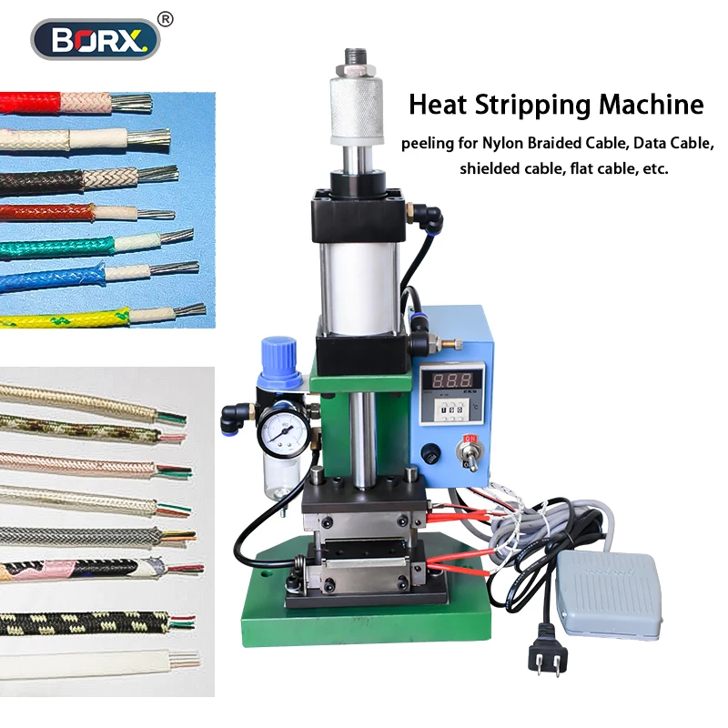 Pneumatic Heat Stripping Machine Nylon Data Cable Peeling Machine Nylon Braided Mesh Shielded Wire Vertical Hot Stripper
Pneumatic Heat Stripping Machine Nylon Data Cable Peeling Machine Nylon Braided Mesh Shielded Wire Vertical Hot Stripper