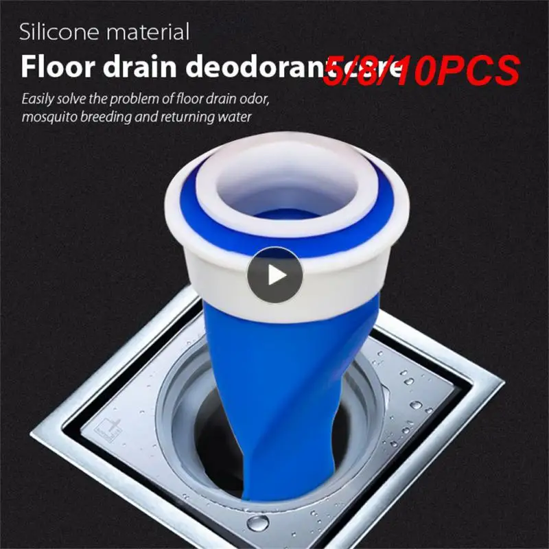 

5/8/10PCS Kitchen Silicone Floor Drain Kitchen Accessories Bathroom Faucets Bathroom Odor-proof The Water Pipe Draininner Cover