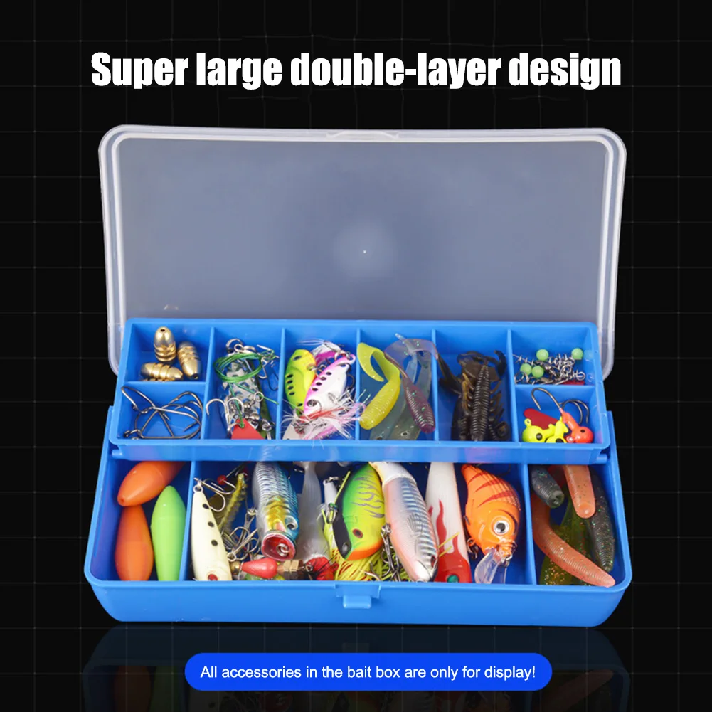 11 Compartments Large-capacity Double Layer Fishing Box Bait Lure Hook Organizer Case Container Carp Fish Tackle Accessories
11 Compartments Large-capacity Double Layer Fishing Box Bait Lure Hook Organizer Case Container Carp Fish Tackle Accessories